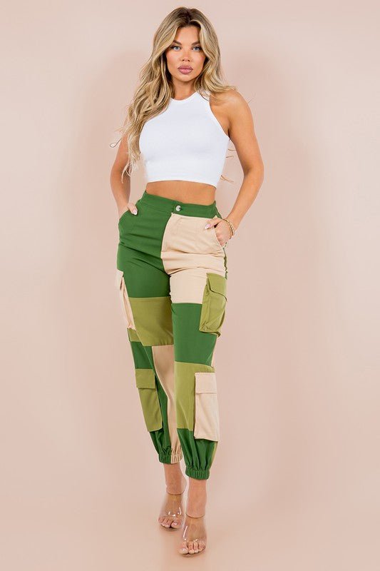 Clearance green cargo capris