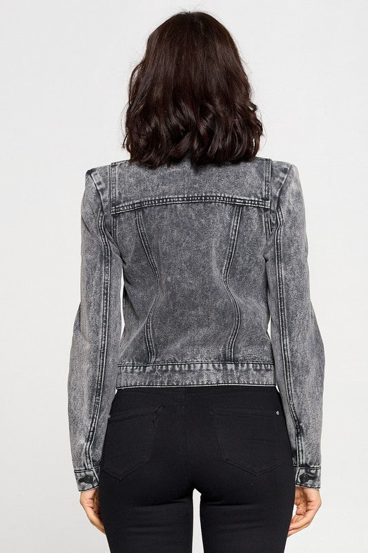 Black Denim Jacket - zuccheroallamoda