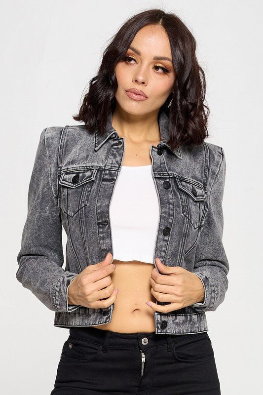 Black Denim Jacket - zuccheroallamoda