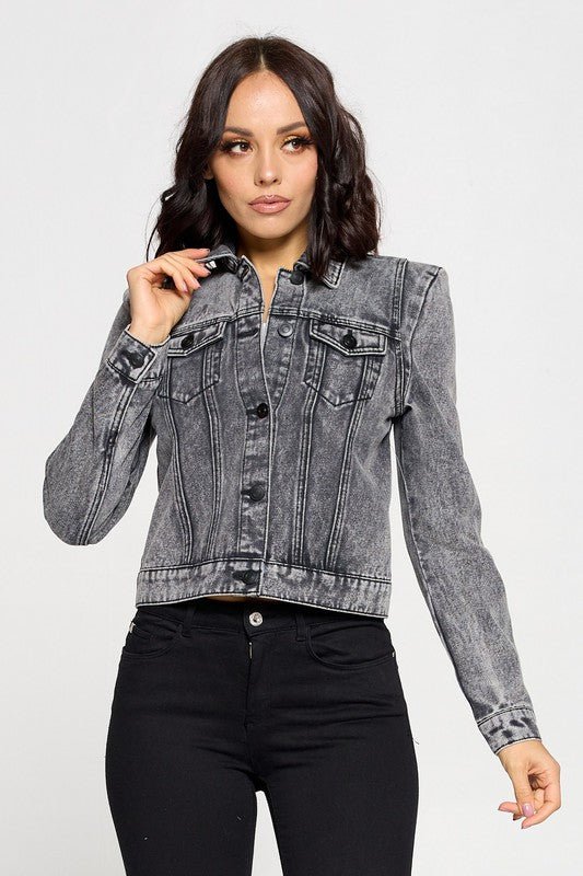 Black Denim Jacket - zuccheroallamoda