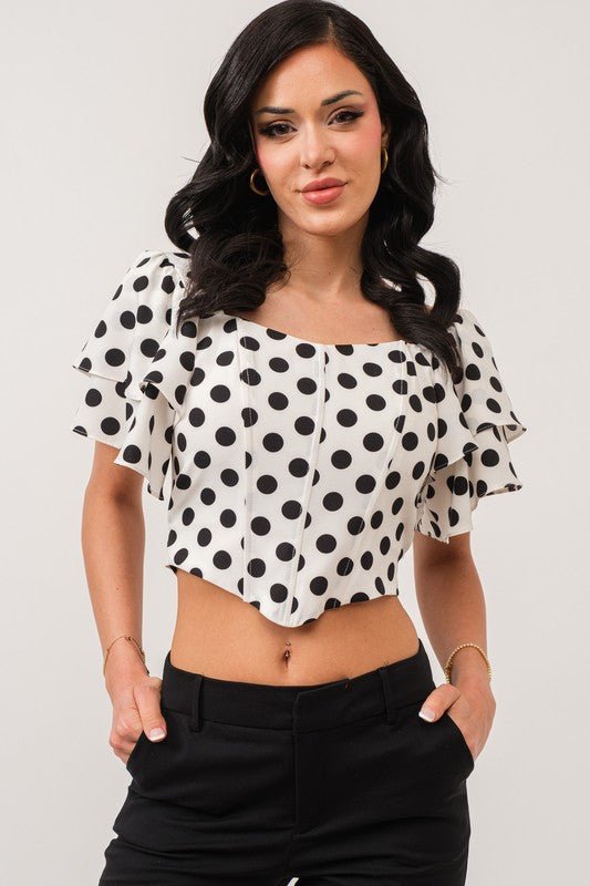 Crop Top short sleeves white - zuccheroallamoda